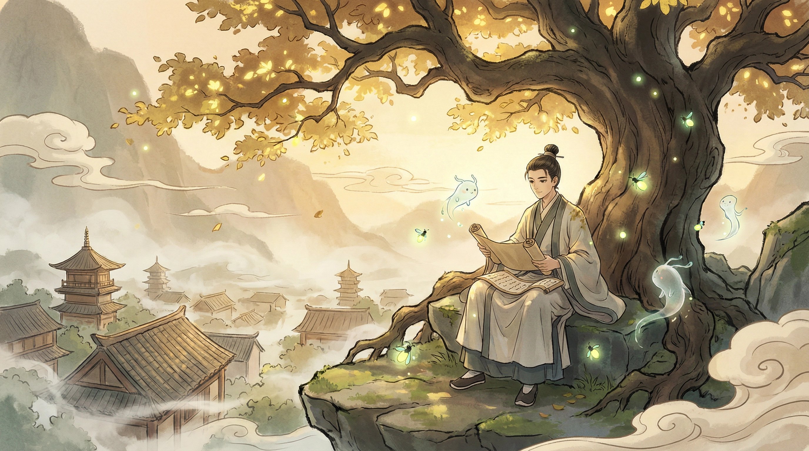 芒果视频-古树下的修行者
